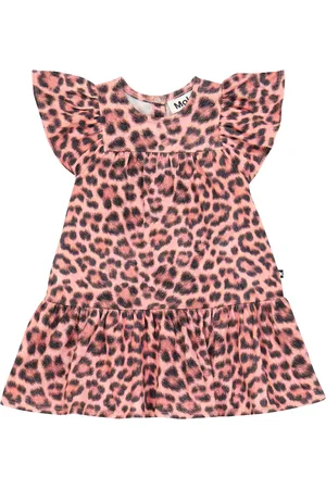 Molo Baby Carolle leopard-print cotton-blend dress