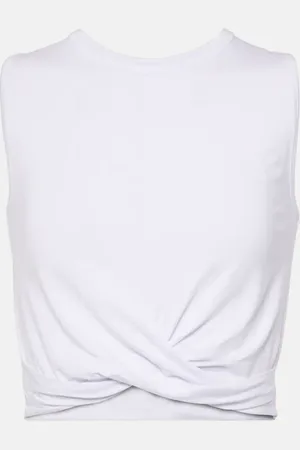 alo Cover draped jersey crop top