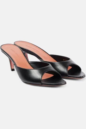 Amina Muaddi Alexa 60 leather mules