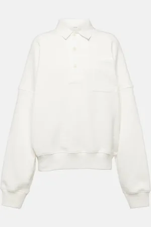 The Row Dende cotton-blend terry polo sweater
