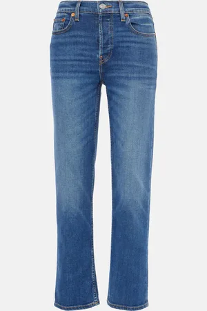 RE/DONE Stove Pipe mid-rise straight jeans