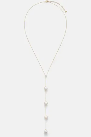 Mateo 14kt necklace with diamonds and pearls