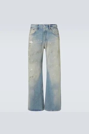 Acne Studios 2021M mid-rise printed wide-leg jeans