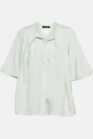 Joseph Bristow gathered silk blouse