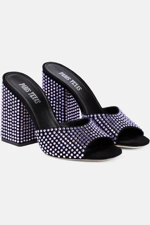 PARIS TEXAS Holly Anja embellished suede mules