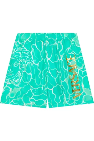 VERSACE Logo-print swimming shorts