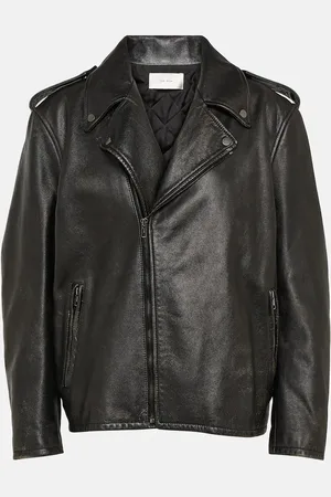 The Row Catilina leather biker jacket