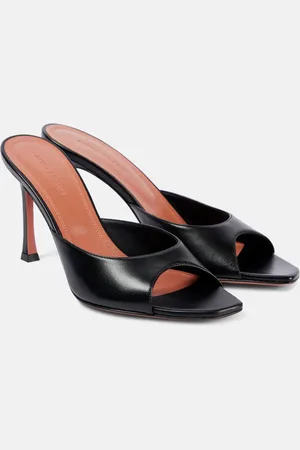 Amina Muaddi Alexa 90 leather mules