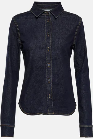 Alaïa Hooded denim shirt