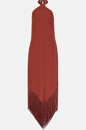 ‎Taller Marmo‎ Nina fringed crÃªpe cady maxi dress