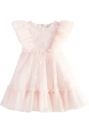 Tartine Et Chocolat Baby ruffled floral tulle dress
