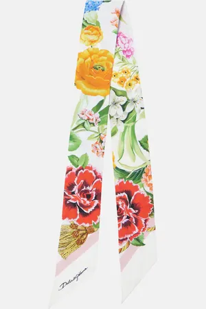 Dolce & Gabbana Floral silk twill scarf