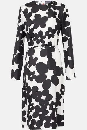 Marni Printed silk midi dress