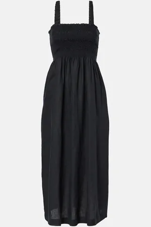 Heidi Klein La Bocana shirred linen midi dress