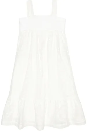 Chloé Embroidered cotton voile dress
