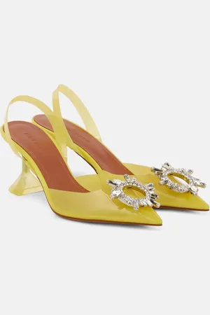 Amina Muaddi Begum Glass 70 PVC slingback pumps
