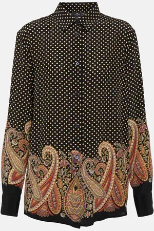 Etro Polka-dot paisley silk shirt