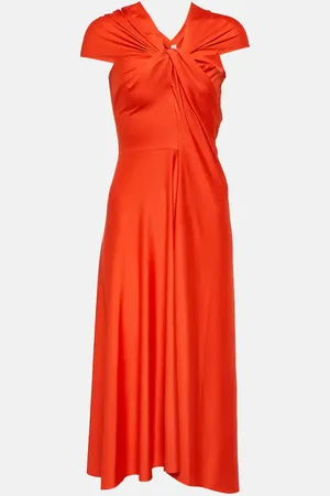 Victoria Beckham Draped satin midi dress