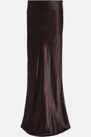 ANN DEMEULEMEESTER Satin maxi skirt