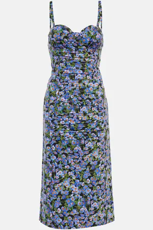 Carolina Herrera Floral cotton-blend midi dress