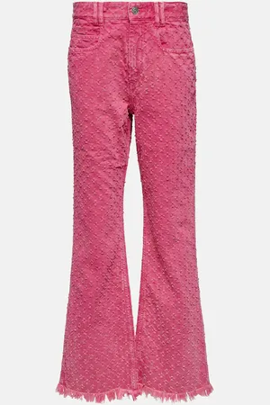 Isabel Marant High-rise straight eyelet jeans