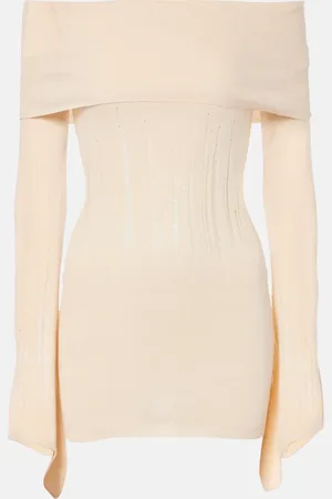 AYA MUSE Distressed silk-blend minidress