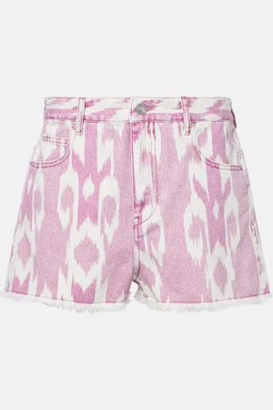 Marant Etoile Lesia embroidered denim shorts