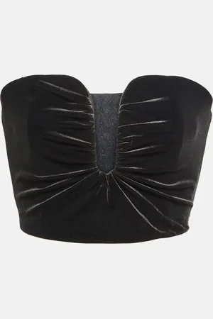 Self-Portrait Velvet crop top