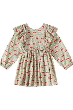 Konges Sløjd Evia bow-detail printed cotton dress
