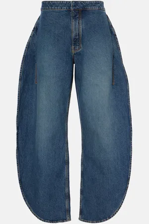 Alaïa Petal high-rise barrel-leg jeans