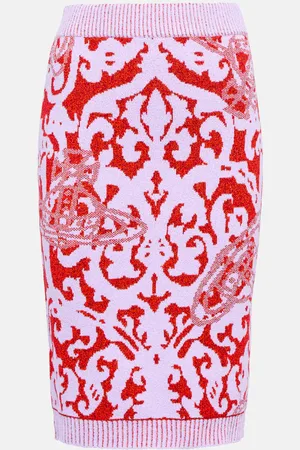 Vivienne Westwood Iron Orb jacquard midi skirt