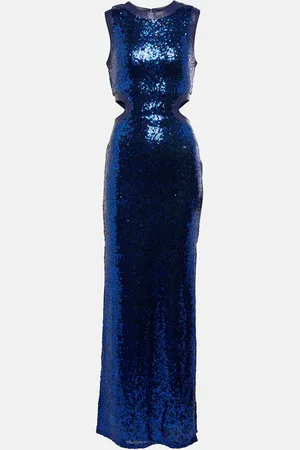 Staud Sequined cutout maxi dress
