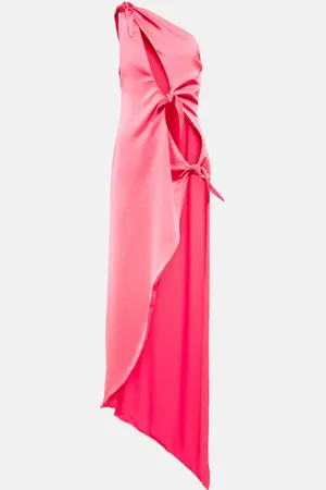 The Attico Cutout satin maxi dress