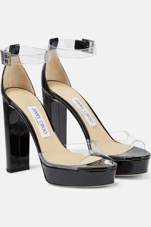 Jimmy Choo Albi 120 PVC and leather platform sandals