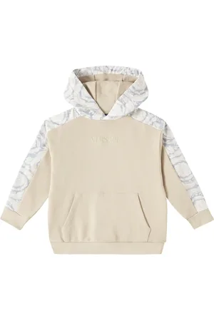 VERSACE Barocco paneled cotton hoodie
