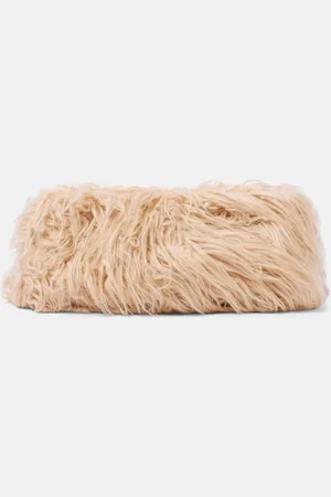 DRIES VAN NOTEN Faux fur clutch