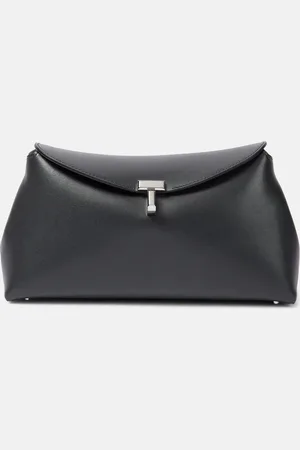 Totême T-Lock Small leather clutch