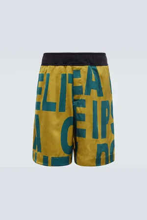 DRIES VAN NOTEN Printed mid-rise jersey shorts