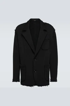 Dolce & Gabbana Frayed cotton-blend blazer