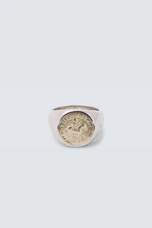TOM WOOD Coin gold-plated sterling ring