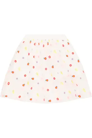 Stella McCartney Embroidered floral tulle skirt