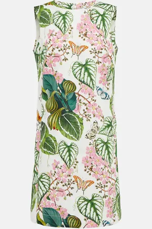 Oscar de la Renta Floral cotton-blend minidress