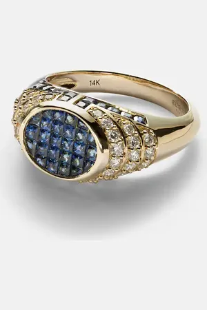 Rainbow K Lady 14kt gold ring with sapphires and diamonds