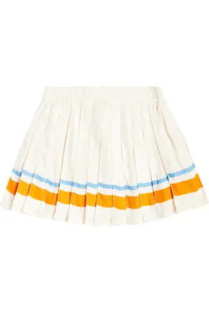 Molo Bianka striped pleated skirt