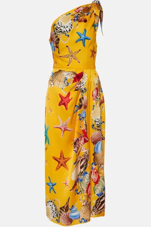 Dolce & Gabbana Capri printed silk-blend midi dress