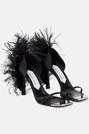 AREA X Sergio Rossi Amazona feather-trimmed sandals