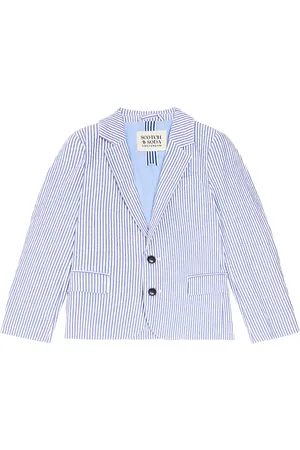 Scotch&Soda Striped cotton seersucker blazer