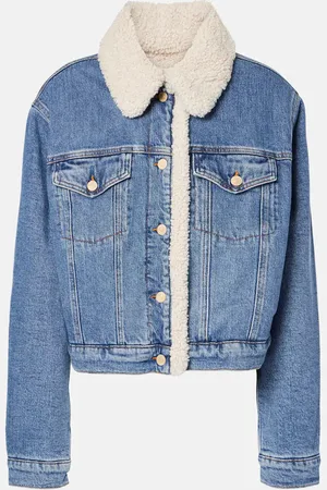 7 for all Mankind Teddy-trimmed denim jacket