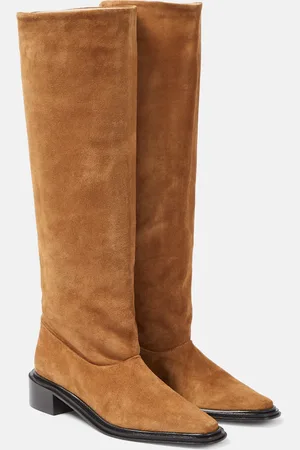 Souliers Martinez Bertran suede knee-high boots
