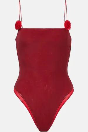 Oseree Floral-appliquÃ© swimsuit